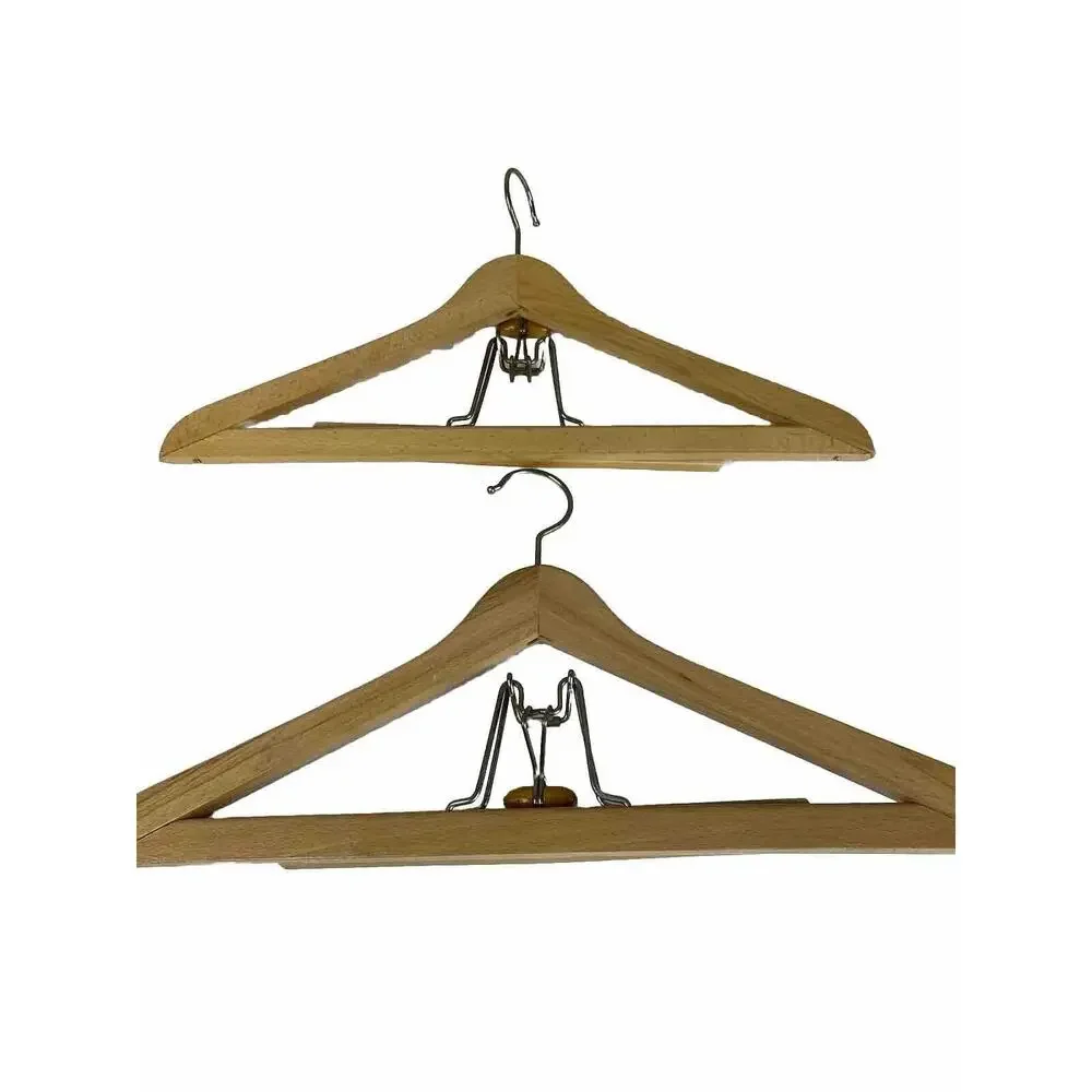 3 Vtg Wood Suit Jacket Hanger Trouser Clamp Diplomat Maple Lot